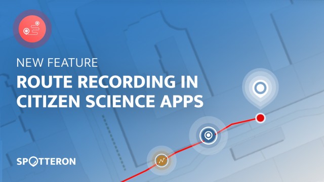 Live-Routenaufzeichnung in Citizen Science Apps